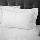 Hotel 230 Thread Count Crisp Cotton Percale Oxford Pillowcase White