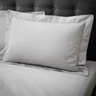 Hotel 230 Thread Count Crisp Cotton Percale Oxford Pillowcase Grey