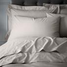 Hotel 230 Thread Count Crisp Cotton Percale Standard Pillowcase Pair Beige