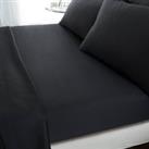 Hotel Cotton 230 Thread Count Sateen Fitted Sheet Black