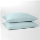 Pure Cotton Standard Pillowcase Pair Blue