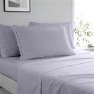 Pure Cotton Frilled Pillowcase Purple