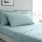 Pure Cotton Bolster Pillowcase Blue