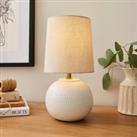 Tierra Ceramic Table Lamp, Small White