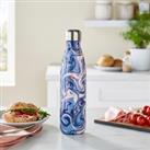 500ml Water Flask, Navy and Pink Marble Navy (Blue)