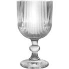 Large Ribbed Wine Glass Clear