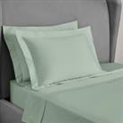 Dorma Egyptian Cotton 400 Thread Count Percale Oxford Pillowcase Light Green