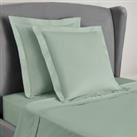 Dorma Egyptian Cotton 400 Thread Count Percale Continental Pillowcase Light Green