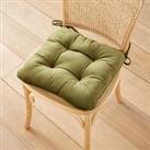 Velour Seat Pad Olive Green