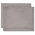 Set of 2 Recycled Velour Placemats Grey