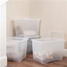 Wham Crystal Set of 4 Boxes & Lids, 80L Clear
