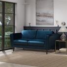 Anton Opulent Velvet 3 Seater Sofa Navy Blue