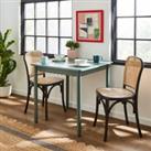 Remi 2 Seater Square Dining Table, Forest Green Green