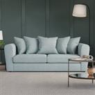 Blake Soft Texture Fabric 3 Seater Sofa Blue