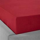 Dorma Brushed Cotton 35cm Fitted Sheet Red