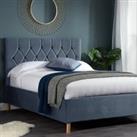 Loxley Velvet Ottoman Bed Loxley Grey