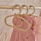 CuddleCo Aria Set of 9 Nursery Clothes Hangers Natural