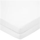 Pack of 2 Pure Cotton Toddler Fitted Sheets White