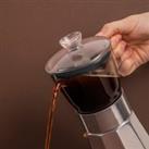 La Cafetire Verona 6 Cup Glass Espresso Maker 240ml Silver