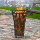 Cook King Flame Fire Basket Black