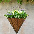 Netted Wire Cone Hanging Basket Zinc