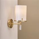 Midland Marble Effect Gold Wall Light White