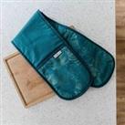 Botanicals Double Oven Gloves Teal (Green)