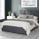 Caine Plush Velvet Ottoman Bed Frame grey