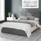 Kelly Firenze Velour Ottoman Bed Frame Grey
