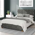Monroe Kimyo Linen Ottoman Bed Frame Dark Grey