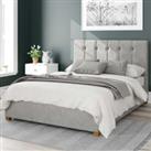 Hepburn Plush Velvet Ottoman Bed Frame grey