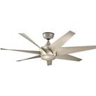 Kichler Lehr II Ceiling Fan & Remote, 137cm Silver