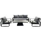 Babingley 5 Seater Lounge Set with Adjustable Table Anthracite