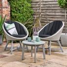 Chedworth Curved 2 Seater Bistro Set Grey