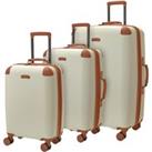 Rock Luggage Carnaby Set of 3 Suitcases Cream