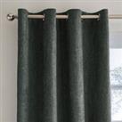 Ensley Chenille Thermal Eyelet Curtains Charcoal