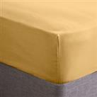 Soft Cotton 28cm Fitted Sheet yellow