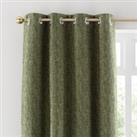 Lincoln Thermal Eyelet Curtains Olive (Green)