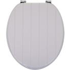 Tongue and Groove Grey Toilet Seat Grey