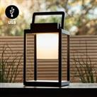 Vogue Alti Outdoor USB Rechargeable Table Light Black