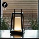 Vogue Talla Outdoor USB Rechargeable Table Light Black