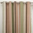 Fusion Whitworth Striped Green Eyelet Curtains Green