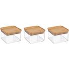 Set of 3 AirTight 0.5L Storage Boxes Clear