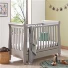 Babymore Eva Sleigh Cot Bed with Drawer Grey