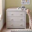 Babymore Universal 3 Drawer Chest & Changing Unit Grey