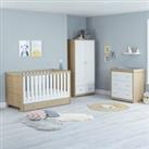 Babymore Luno 3 Piece Nursery Furniture Set White