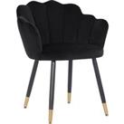 Vivian Dining Chair, Velvet Black
