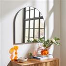 Essentials Arched Overmantel Wall Mirror Grey