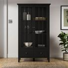 Lynton Glazed Display Cabinet, Black Black