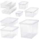 SmartStore Home Bundle Set of 8 Assorted Boxes Clear